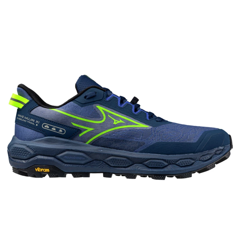 Image of Mizuno Mizuno Wave Mujin 11 Mens Dazzling Blue/lightning Yellow - Blue / 8 / Standard