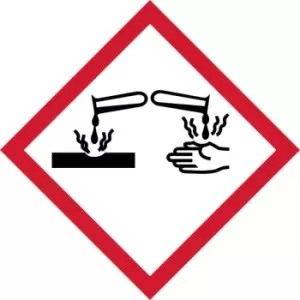 Image of GHS Corrosive Symbol Label - SAV (100 x 100mm)