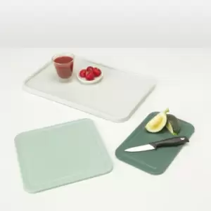 Image of Set of 3 Brabantia Tasty+ Chopping Boards White and Green