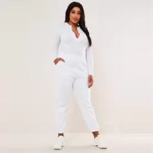 Image of Missguided Plus Size Joggers - White