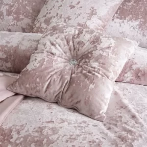Image of Catherine Lansfield Crushed Velvet 45 x 45cm Filled Cushion Blush