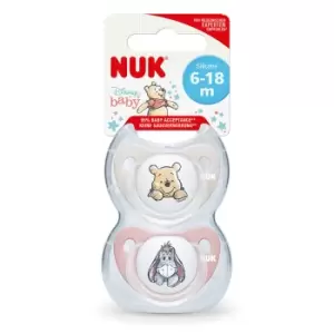 Image of NUK Winnie The Pooh Silicone Soothers 6-18 Months Girl