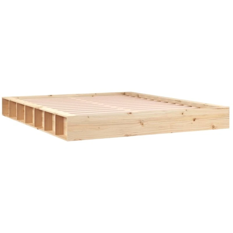 Image of VIDAXL Bed Frame without Mattress 140x200cm Solid Wood Vidaxl 8720287135647