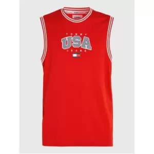 Image of Tommy Jeans Tjm Ovz Modern Sport Tank - Red
