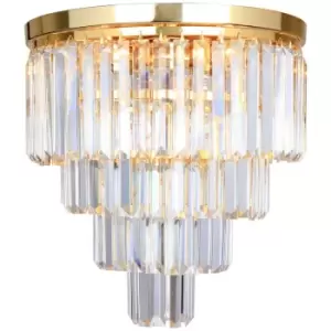 Image of Zumaline Amedeo Ceiling Light, Gold, Glass, 5x E14