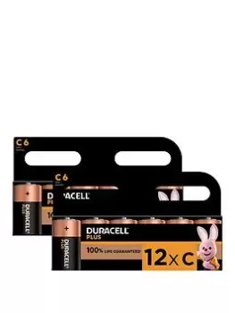 Image of Duracell C Plus 12 Pack Batteries