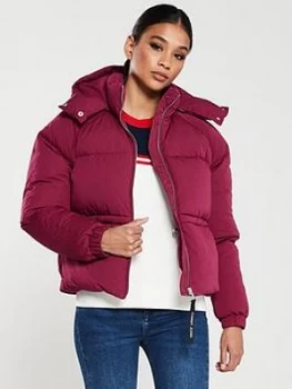 Image of Tommy Jeans Short Padded Jacket - Red