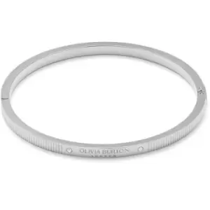 Image of Olivia Burton Linear Stainless Steel Hinge Bangle - Silver