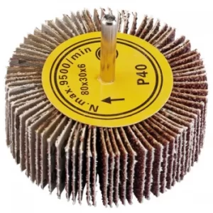 Image of Draper 76485 Abrasive Flap Wheel (80mm x 30mm 40 Grit)