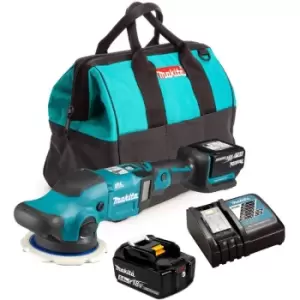 Image of Makita DPO600RTE 18v LXT Cordless Brushless Random Orbital Polisher 150mm 2x5ah