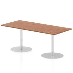 Image of Italia Poseur Table Rectangle 1800800 Top 725 High Walnut
