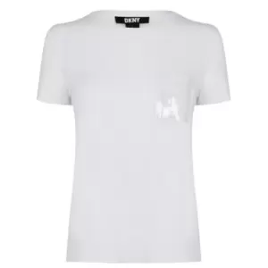 Image of DKNY Sequin Pocket T Shirt - White