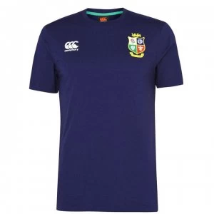 Image of Canterbury British and Irish Lions Jersey T Shirt Mens - PEACOAT
