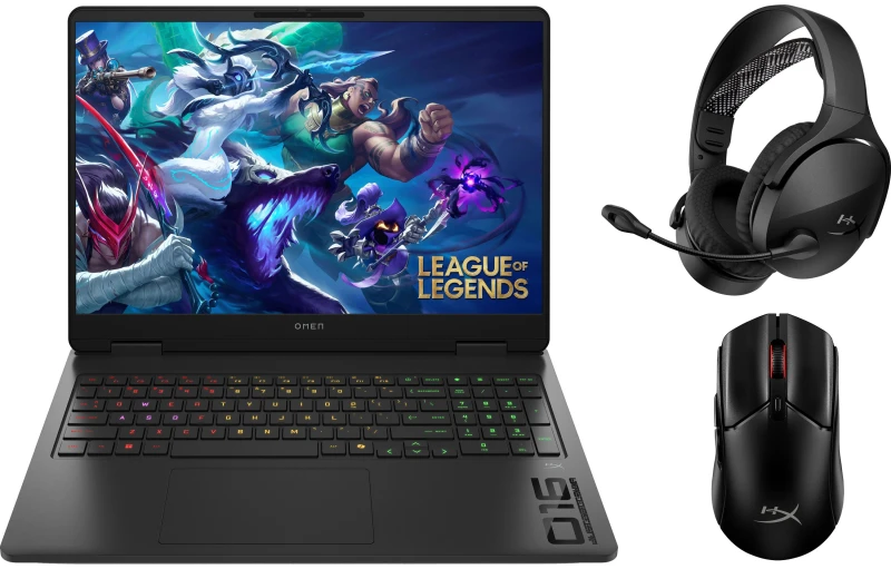 Image of HP OMEN 16-ap0301na 16" Gaming Laptop - NVIDIA GeForce RTX 5070, AMD Ryzen 9, 1TB SSD - With HyperX Pulsefire Haste 2 Core Gaming Mouse and HyperX