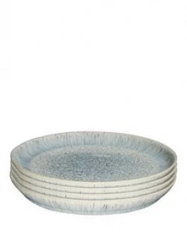 Image of Denby Halo Grey Speckle Dinner Plates ; Set Of 4