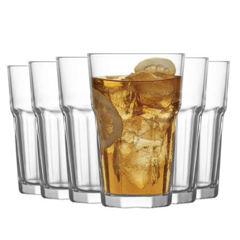 Image of LAV Glassware Lav Aras Highball Glasses - 300ml - Clear - Pack Of 6