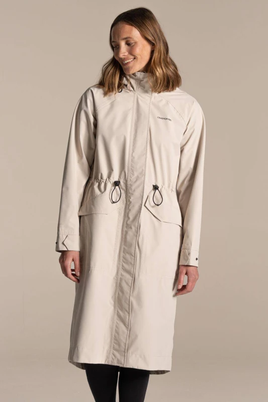 Image of Craghoppers Womens Naima Waterproof Jacket in Cream Size: 12 Cream Female 12