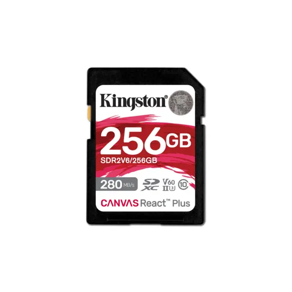Image of Kingston Canvas React Plus 256GB SDXC Memory Card SDR2V6/256GB