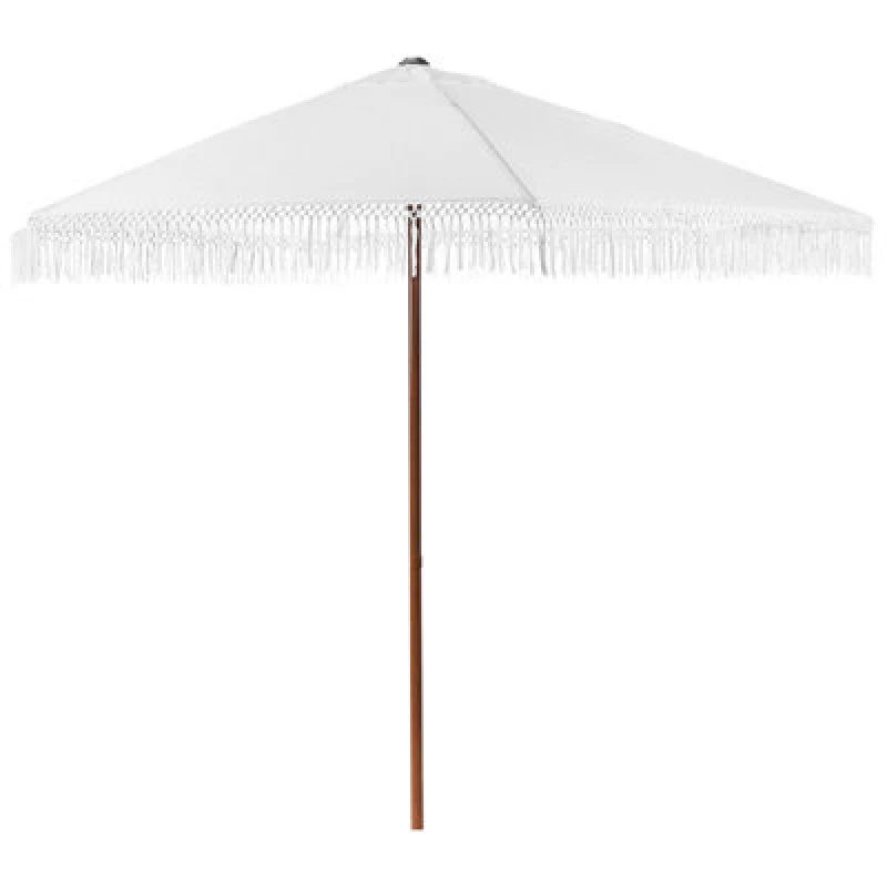 Image of Beliani Market Parasol 258cm Murasa White