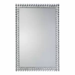 Image of Crossland Grove Stallon Rectangle Silver Wall Mirror 900X600Mm