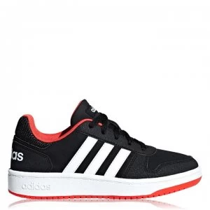 Image of adidas Hoops Junior Trainers - Core Black / Cloud White / Hi-