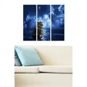 Image of MDFFTR1009 Multicolor Decorative MDF Painting (3 Pieces)