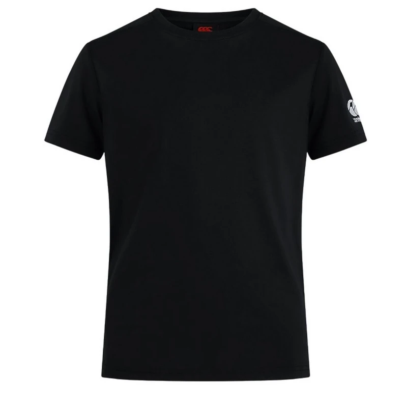 Image of Canterbury Club Plain T-Shirt in Black Size: 4 Years Black Unisex 4 Years