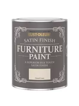 Image of Rust-Oleum Satin Finish 750 Ml Furniture Paint - Clotted Cream