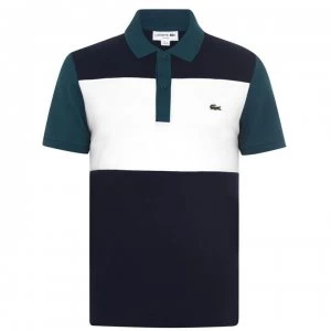 Image of Lacoste Colour Block Polo Shirt - Marine U9F
