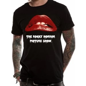 Image of Rocky Horror - Unisex Medium Lips T-Shirt (Black)
