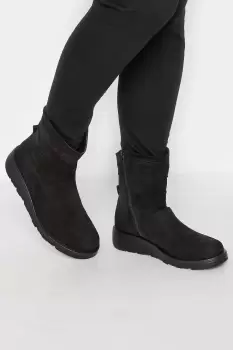 Image of Wide & Extra Wide Wedge Suede Boots