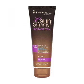 Image of Rimmel Sunshimmer Water Resist Instant Tan Light Matte 125ml