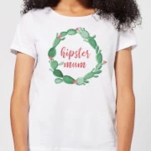 Image of Hipster Mum Womens T-Shirt - White - 3XL