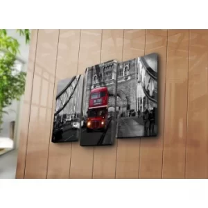 Image of 3KBPAT-38 Multicolor Decorative Canvas Painting (3 Pieces)