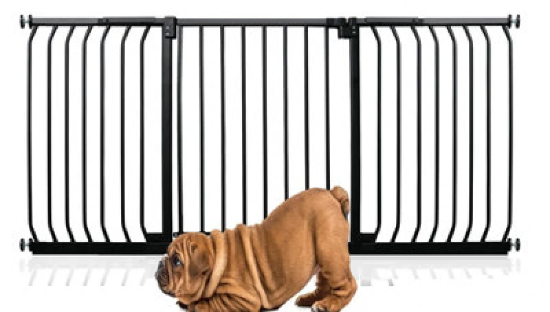 Image of Bettacare Elite Pressure Dog Gate, 170Cm - 179Cm, Matt Black, Pressure Fit Pet Gate For Dog And Puppy