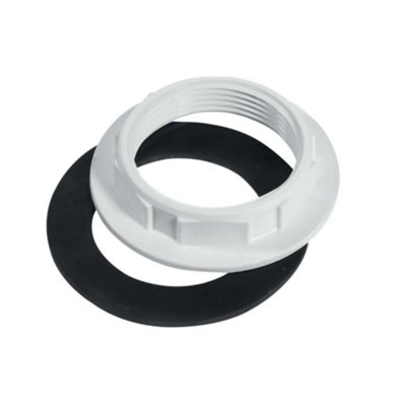 Image of McAlpine BN5 White Plastic Backnut with Rubber Washer 2" BSP White