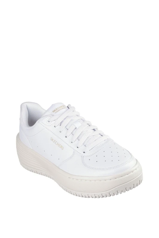 Image of Skechers Womens Grand 92 - Be Lifted Leather Trainers UK Size 4 (EU 37) White Natural SKE2345-WNT-4