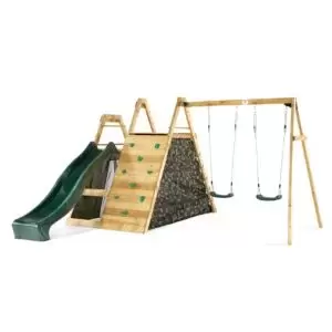 Image of Plum Outdoor Wooden Pyramid Climbing Natural