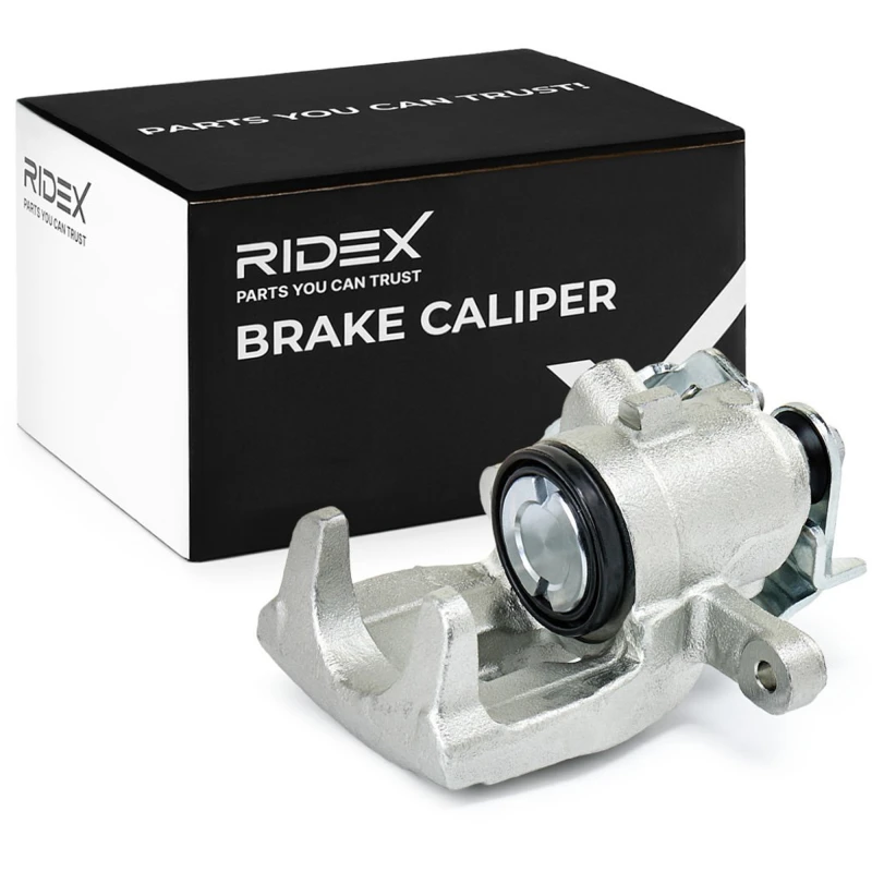 Image of RIDEX 78B0183 Brake caliper Rear Axle, without holder Grey Cast Iron Brake Caliper (78)