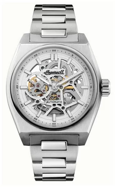 Image of Ingersoll I14303 The Vert Automatic (43mm) Silver Skeleton Watch