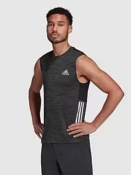 Image of adidas Hi Visibility Tank, Black/Grey, Size S, Men