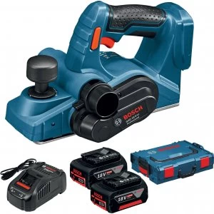 Image of Bosch GHO 18 V-LI 18v Cordless Planer 2 x 5ah Li-ion Charger Case