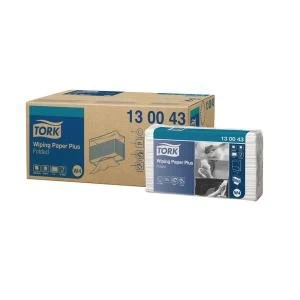 Image of Tork W4 Wiping Paper Plus White 2-Ply 200 Sheets Pack of 5 130043