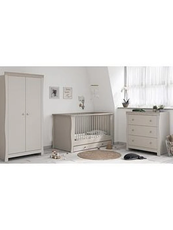 Image of Little Acorns Celeste 3 Piece Nursery Furniture Set Cashmere and Grey Ash