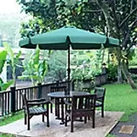 Image of OutSunny Patio Umbrella Steel, Aluminum, Polyester Green