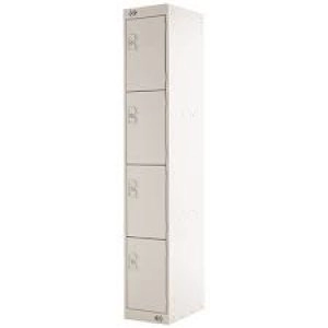 Image of Four Compartment Locker D300mm Light Grey Door MC00020
