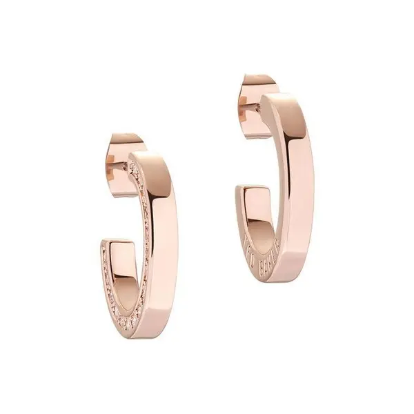 Image of Ted Baker SENATTA Crystal Hoop Earrings For Her One Size Silver 71895211000