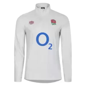 Image of Umbro England Rugby Warm Up Mid Layer Top 2023 2024 Adults - Grey