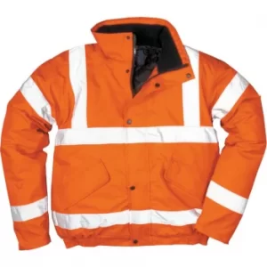 Image of RT32 Hi-vis XL Rail Industry Orange Bomber Jacket