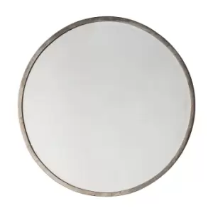 Image of Gallery Interiors Higgins Round Mirror in Antiuqe Silver